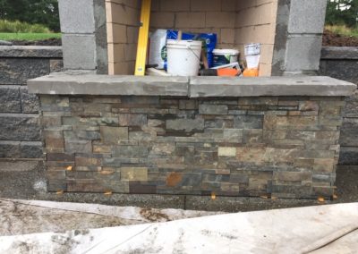 Finished fireplace veneer