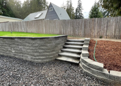 Completed Terrace Wall with Stairs