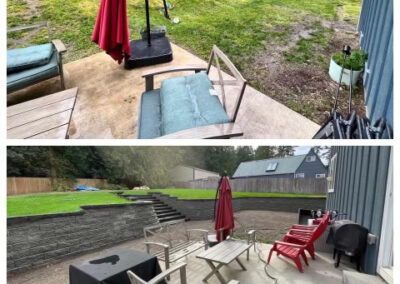 Terrace Wall Before and After