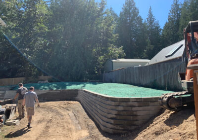 Terrace Wall with Hydroseed