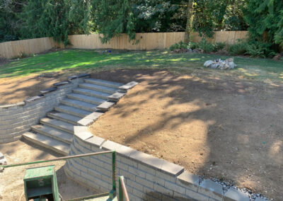 Terrace Wall with Stairs