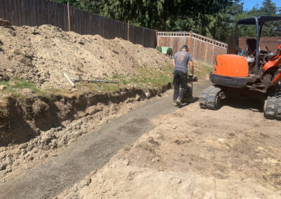 Excavating for Terrace Wall